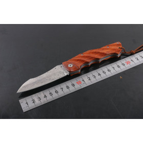 Phoenix 100% Imported Sweden Damascus Blade Rosewood Folding Survival Camping Pocket Knife for Outdoor Activity UD404976